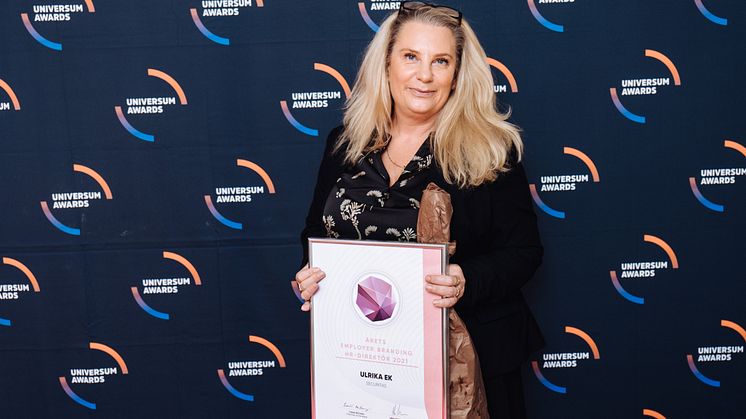 Ulrika EK utsågs den 23 september 2021 till årets HR-direktör inom Employer Branding vid Universums gala.