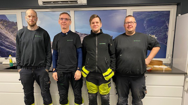 Stian Joa, Helge Tønnessen, Rune Enervold Berg og Eivind Trøhaug.