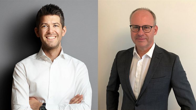Fredrik Backman, VD Ludvig & Co, tillsammans med Peter Calderon som har rekryterats som ny Affärsområdeschef för Fastighetsförmedlingen.