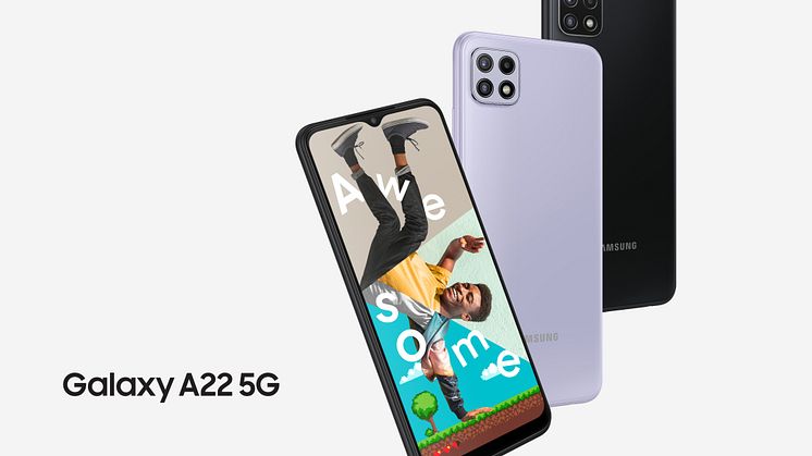 Samsung fortsätter expandera 5G-porfolion med lanseringen av Galaxy A22 5G