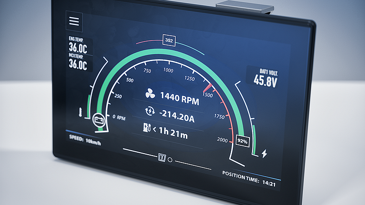 VETUS battery monitoring shunt and multifunction display enables crucial visibility of the remaining battery charge and runtime 