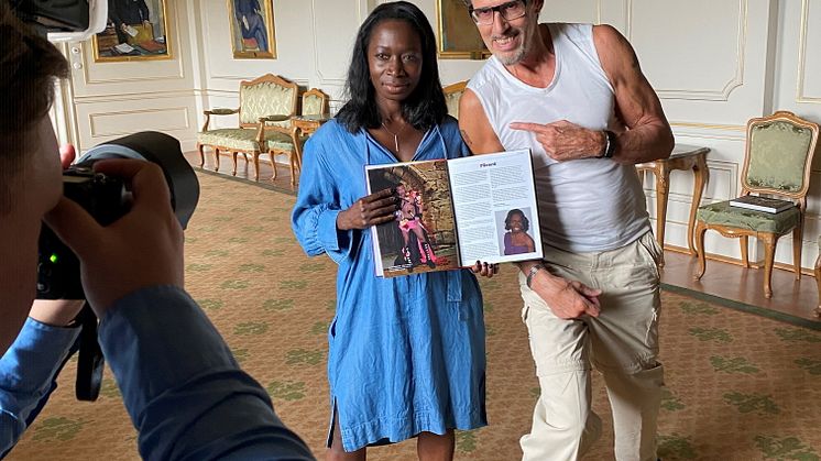 Nyamko Sabuni & Peter Ortvik i Riksdagshuset