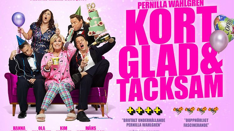 Tv4 visar Pernilla Wahlgrens prisbelönta föreställning ”Kort Glad & Tacksam” lördag 14 december!