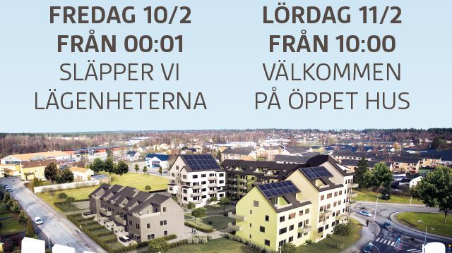 Nu släpps lägenheterna i kv Städet på Jochnicktomten.