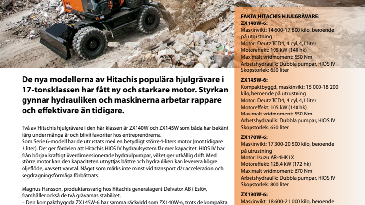 Stabil hjulgrävare med ännu starkare motor