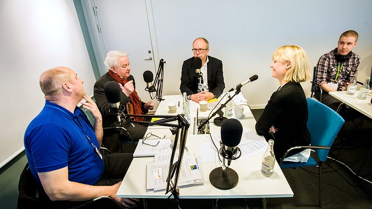 Inspelning av podcasten Snåret