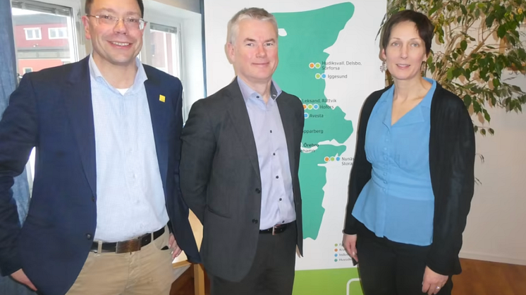 Styrelseledamöterna Bengt Östling, Anders Ericsson och Ulrica Momqvist.