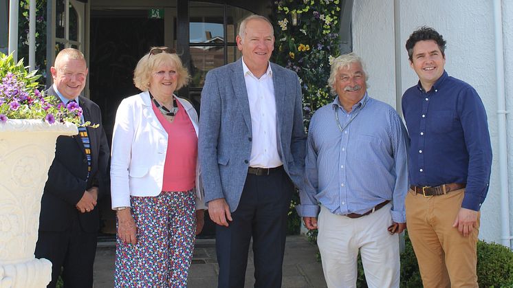 At the South coast economy and rail forum: Patrick Verwer, CEO of Govia Thameslink Railway (centre) with local passenger and community representatives