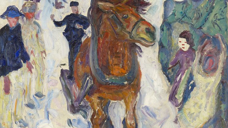 Edvard Munch: Galopperende Hest / Galloping Horse (1910 - 1912)