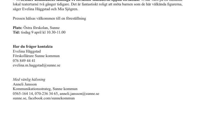 Förskollärare i Sunne förvandlas till Pettsson och Findus