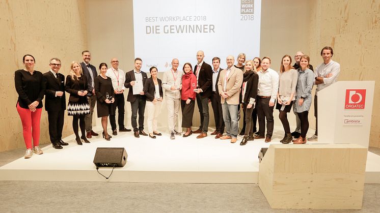 Vorreiter für ein attraktives Arbeitsumfeld: Die Gewinner der „Best Workplace Awards 2018“.