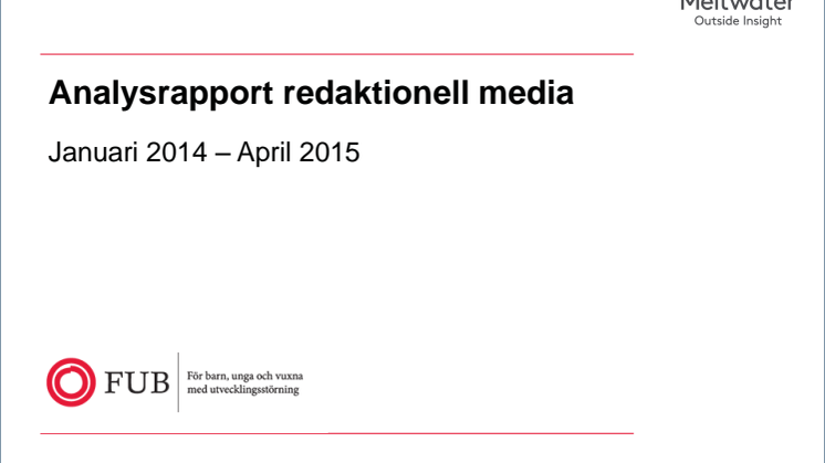 Analysrapport redaktionell media januari 2014 – april 2015