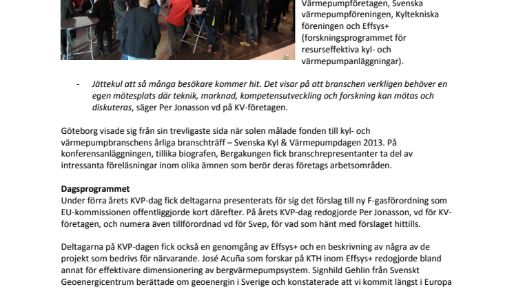 Rekordmånga besökare på Svenska Kyl & Värmepumpdagen