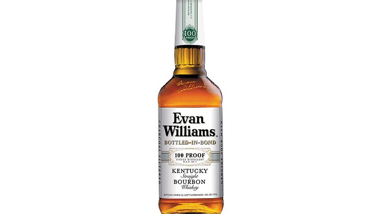 Evan Williams hyllade Bottled-in-Bond Bourbon Whiskey - nu i fast sortiment på Systembolaget.