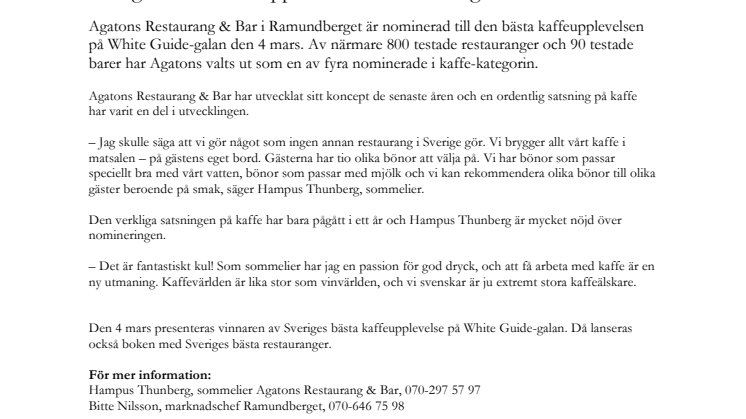 Sveriges bästa kaffeupplevelse i Ramundberget?