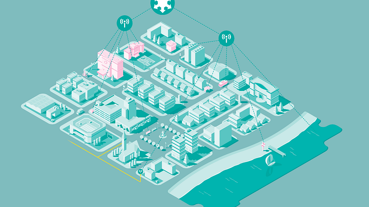 En Stadshubb är en regionstäckande trådlös infrastruktur för Internet of Things. 