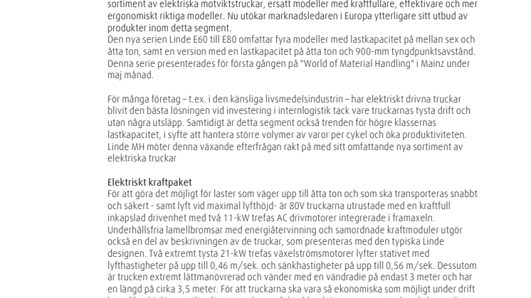 Nya tungviktare utrustade med eldrift