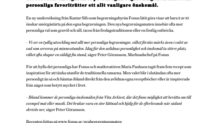 Smörgåstårtan är död – här är den nya begravningsmaten