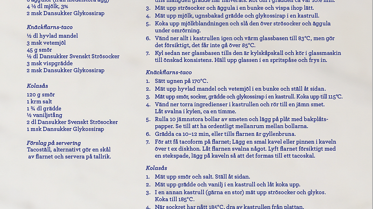 Bränd gräddglasstaco recept