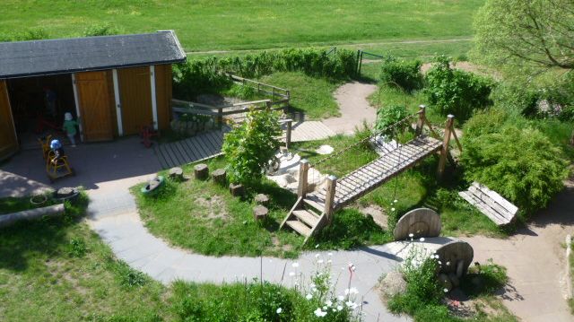 Bild från förskolan Norpans utemiljö i Södra Sandby