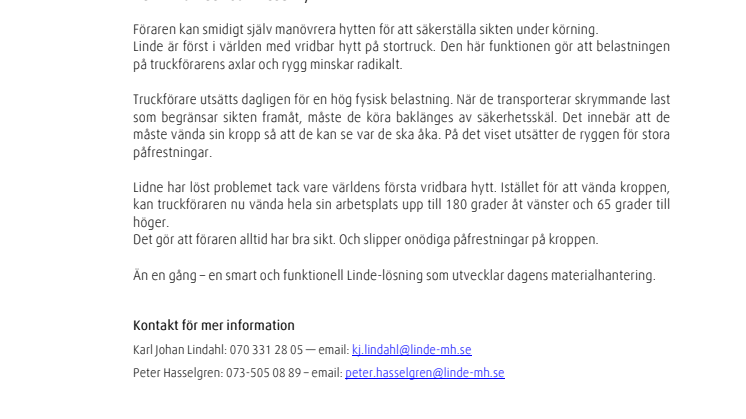 Världens första vridbara hytt på en stortruck