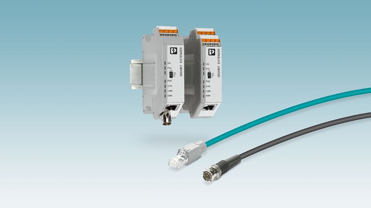 Gigabit extenders för 2-trådsöverföringar med Ethernet. PoE kompatibel