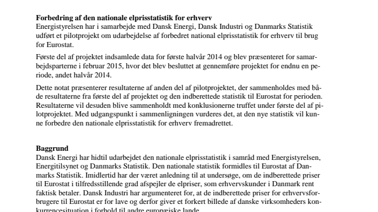 Notat: Elprismetode