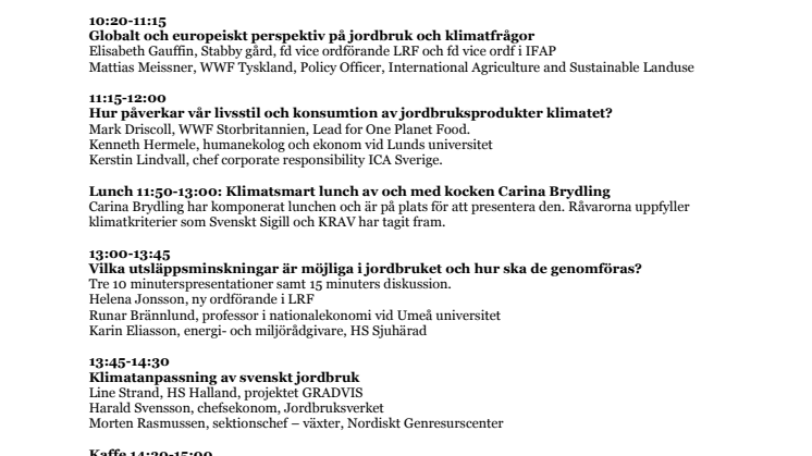 Pressinbjudan seminariet – Mat eller klimat?
