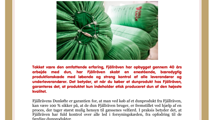 Fjällrävens Dunløfte