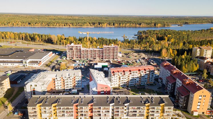 Området Mariehöjd och Nydalasjön. 