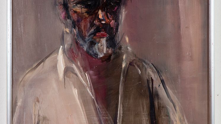 Ingemar Lööf, självporträtt, olja på pannå (61 × 48 cm)