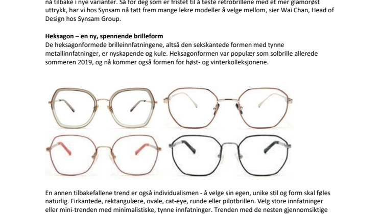 70-tallet er tilbake – alt om høstens brilletrender