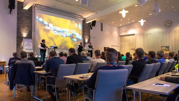 Patrik Eriksson, senior advisor på SSG, pratar på SSG Elansvarsträff 2018.