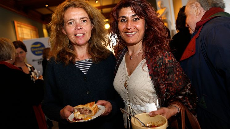 Anna Sjögren och Maria Masoomi på Svenskt Kötts pressträff om svensk gris