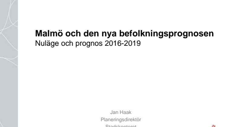 Befolkningsprognos 2016-2019