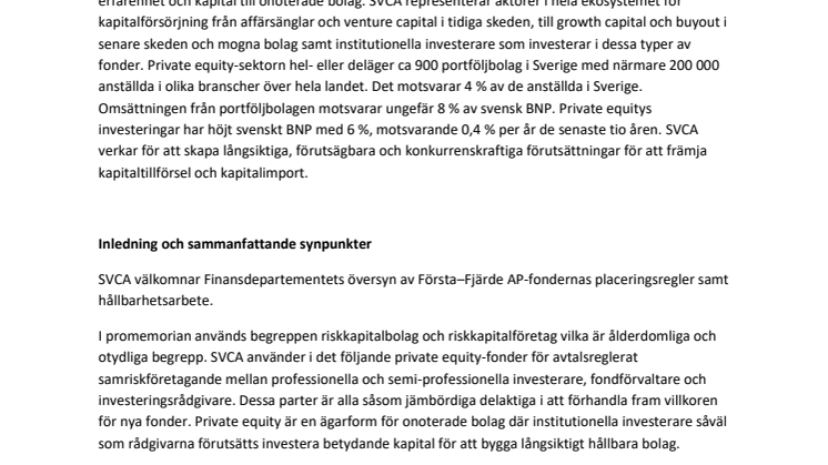 Promemorian Ändrade regler för Första–Fjärde AP-fonderna
