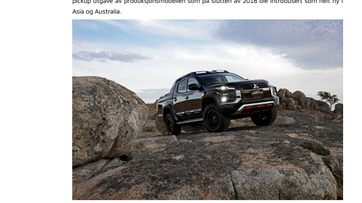 Mitsubishi har vist konseptmodellen Triton Absolute under Bangkok Motorshow