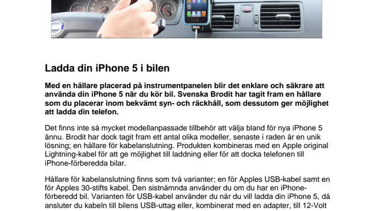 Ladda din iPhone 5 i bilen