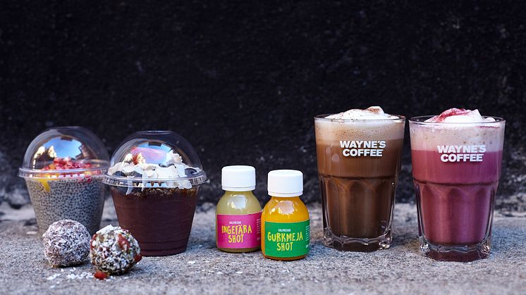 Wayne’s Coffee satsar på hälsa med en serie växtbaserade produktnyheter
