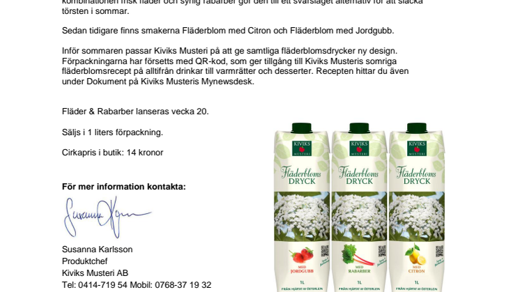 Svalkande Fläderblomsdryck med Rabarber 