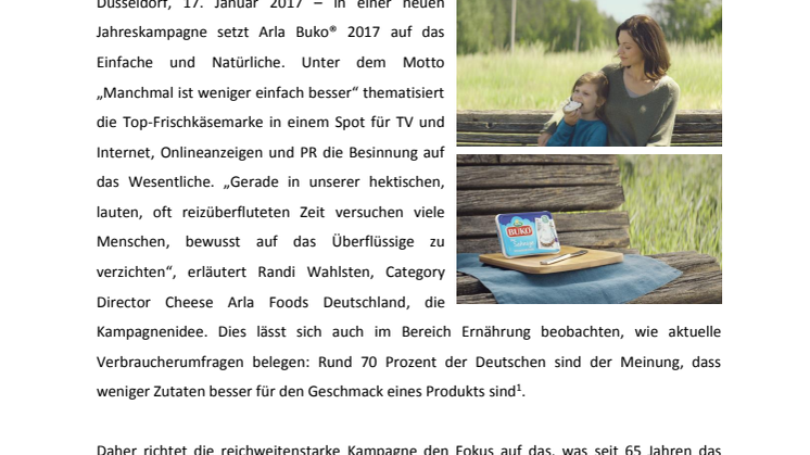 Arla Buko® macht Appetit auf das Wesentliche