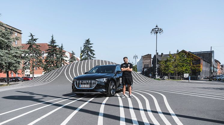 Audi e-tron og Fatih Üstün fra Future FC i København