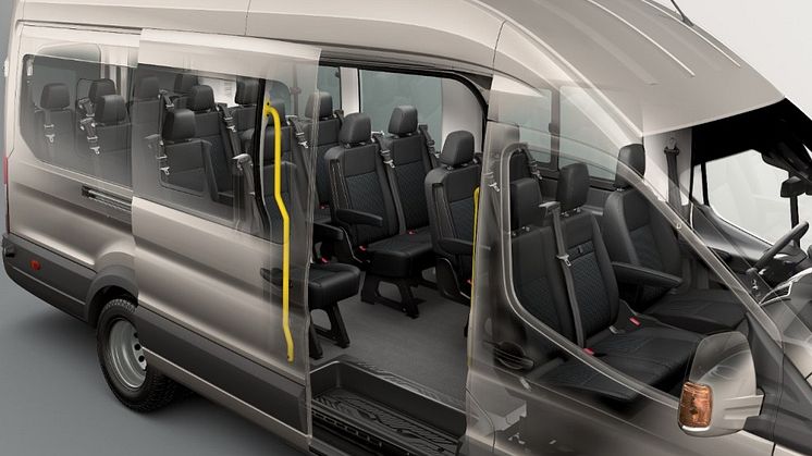 A Ford bemutatkozik a Busz Expón. A Ford 18 személyes Transit Minibus alacsonyabb fogyasztást, magasabb szintű kényelmet és biztonságot ígér