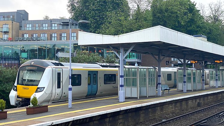Under starter's orders - One of the first trains leaving Sevenoaks for Welwyn Garden City