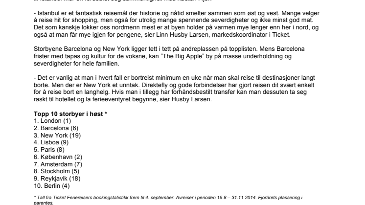 Her er høstens hotteste storbyer