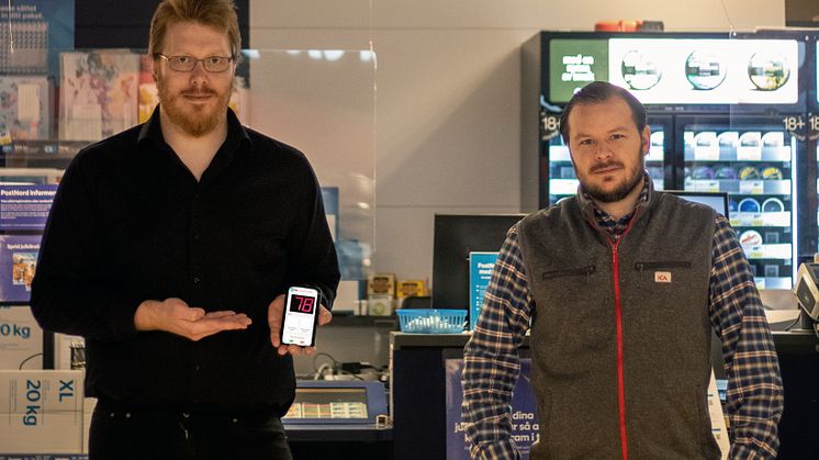Stefan Karlsson hos Unline och Daniel Erström hos ICA Ålidhem.