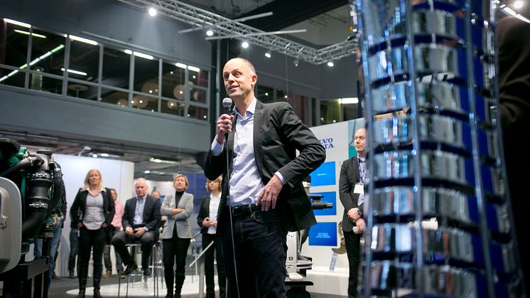 Båtmässan 2014 Pressträff i Volvo Pentas monter