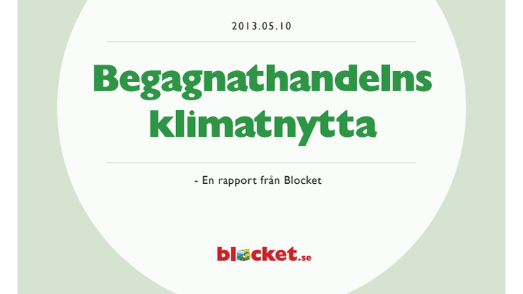 Begagnathandelns klimatnytta