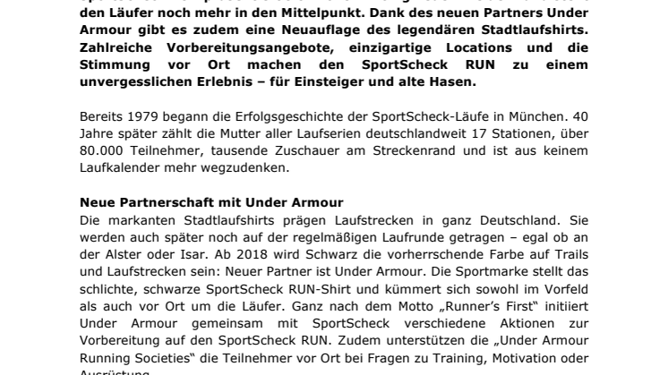Runner’s First – SportScheck RUN 2018