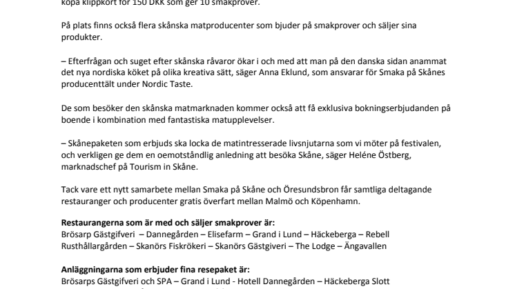 Stark Skånerepresentation på Copenhagen Cooking